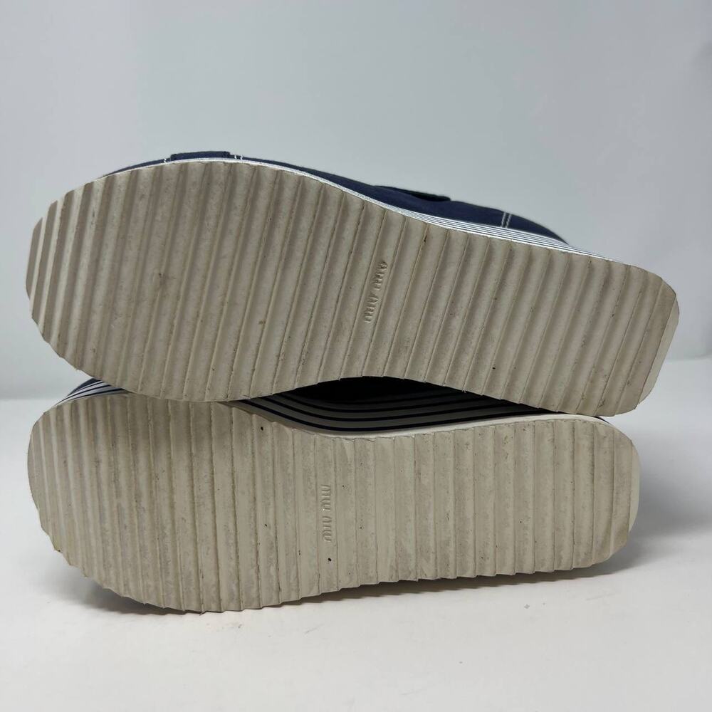 Miu Miu Shoes Women's Size 38.5 Platform Sneakers Authentic Designer Luxury Bold - Picture 14 of 16